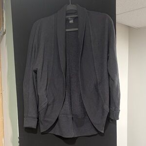 Aerie Charcoal Ribbed Cardigan